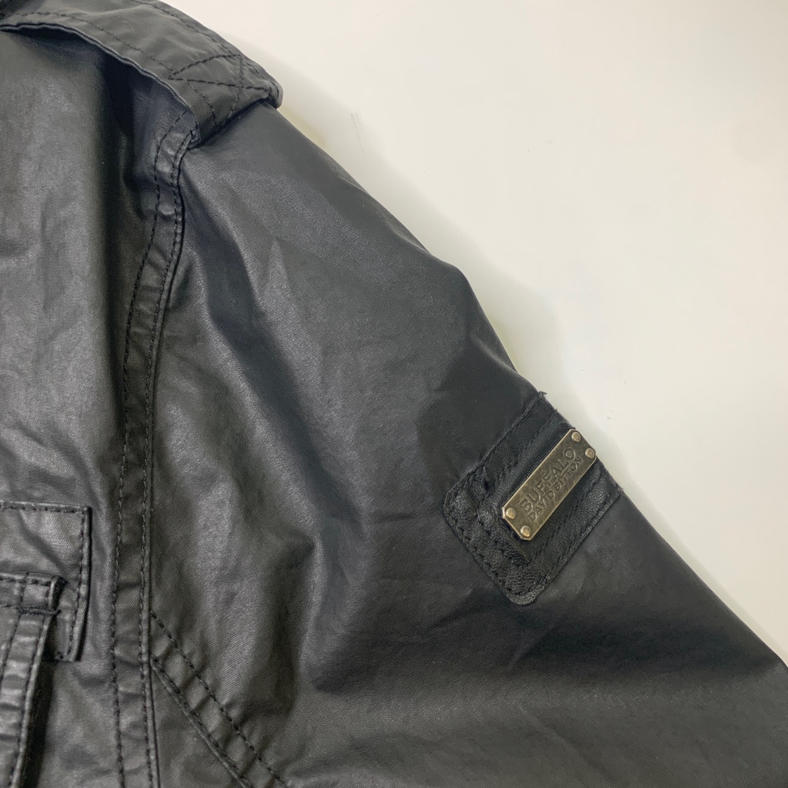 Buffalo David Bitton Jacket Mens L Full Zip Military Utility Cotton Blend Canvas