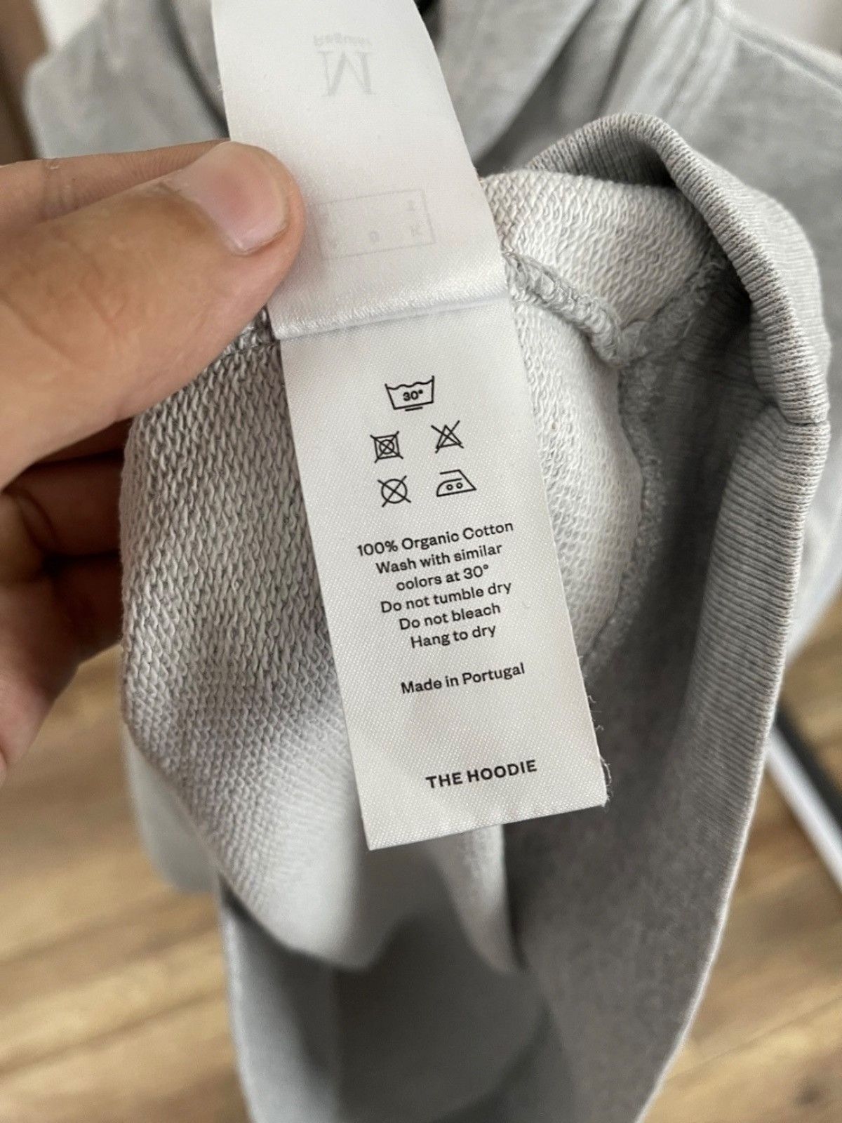 Asket Hoodie Pullover Gray Men Size Medium
