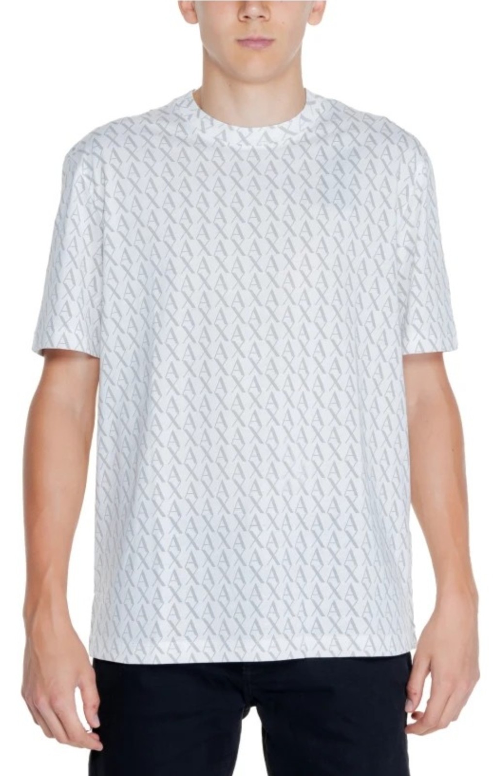 Armani Exchange Medium Logo-print White cotton t-shirt Mens
