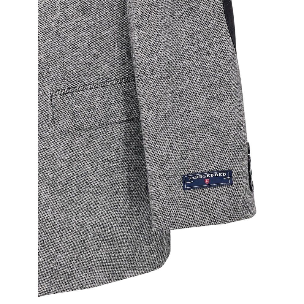 NWOT Saddlebred Men’s Black Tweed Sport Coat Jacket w/ Elbow Patches 40R