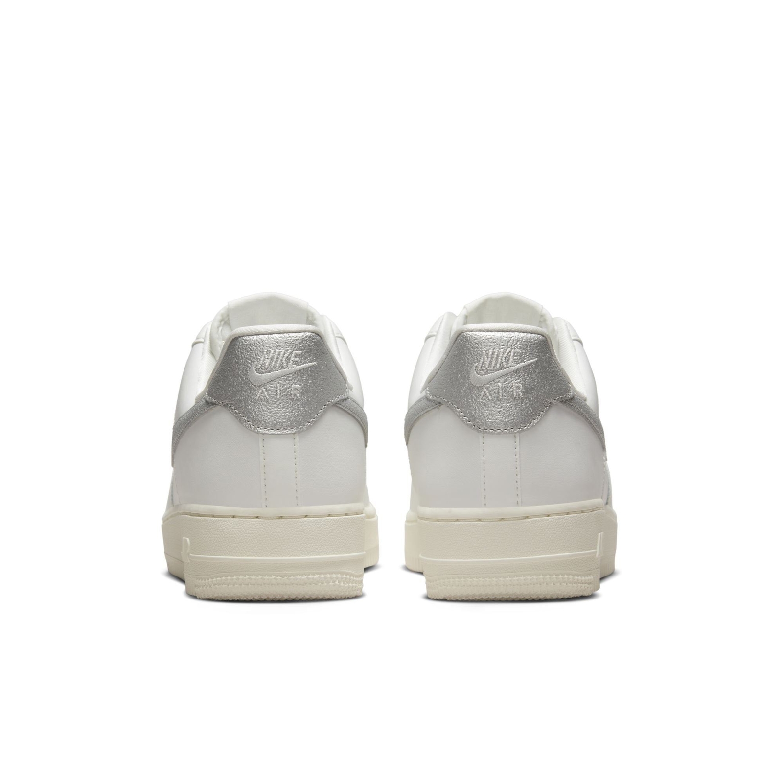 [DQ7569-100] Womens Nike AIR FORCE 1 ’07 ‘SUMMIT WHITE SAIL WHITE METALLIC SILVE