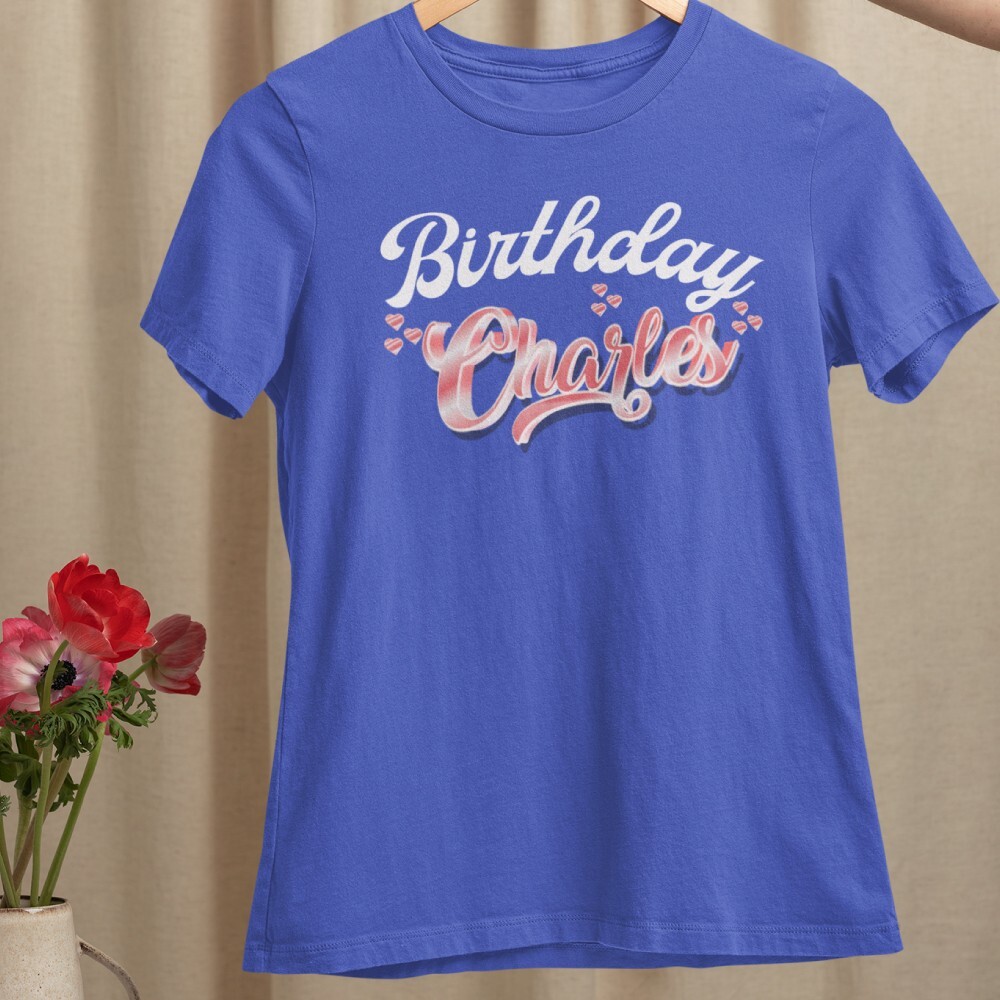 Personalised Custom Your Name T-shirt Heart Family Friendship Birthday Gifts