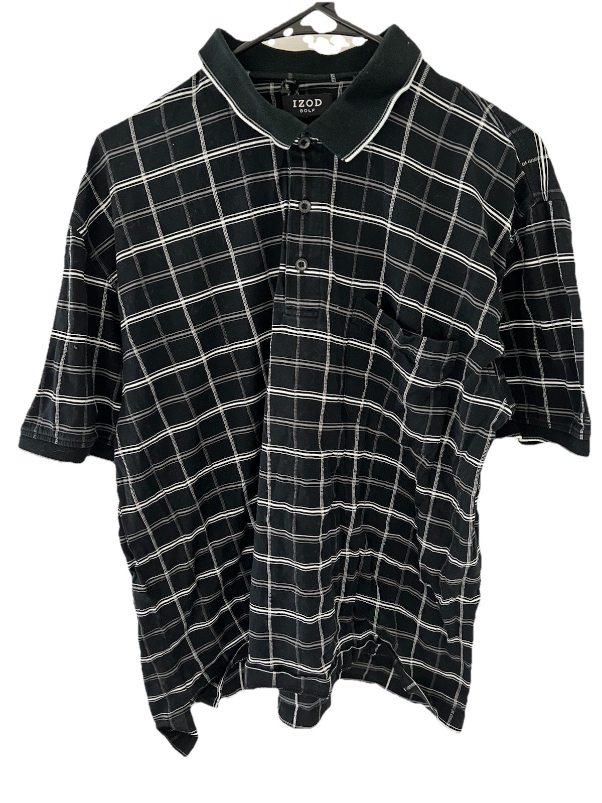 Izod Black Cotton Cool Flex Golf Shirt