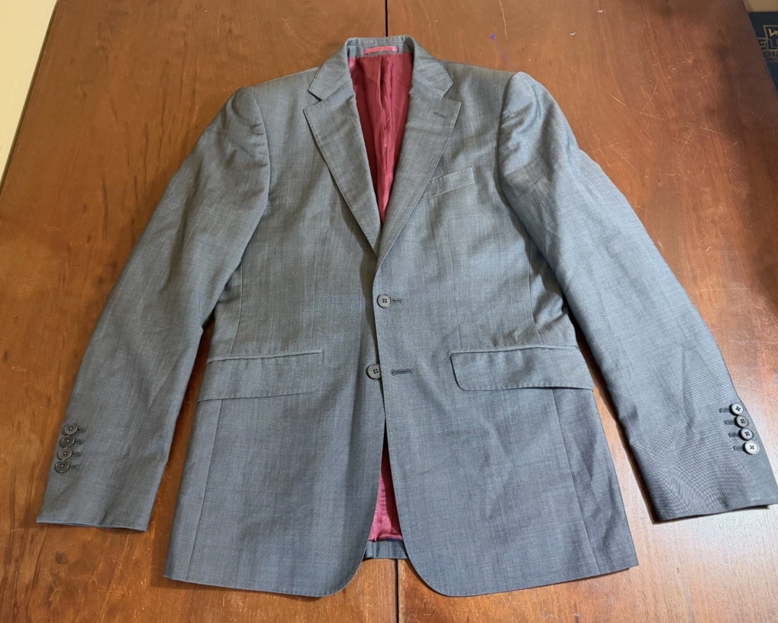 CHARLES TYRWHITT Gray Sport Coat Suit Blazer 38R Wool Tailored Slim