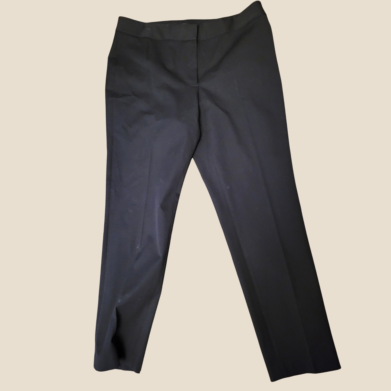 Tommy Hilfiger Womens Navy Blue Straight Leg Dress Pants Trousers Size 10 815