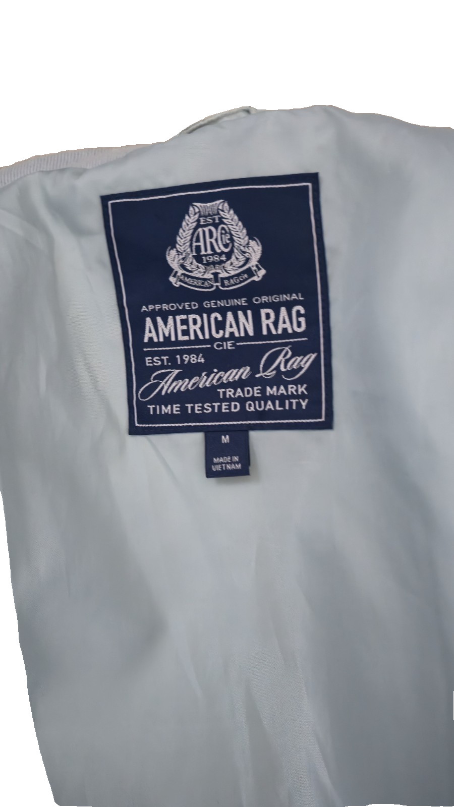 American Rag Flight Bomber Jacket Medium 100% Cotton Men’s Light Sage Green