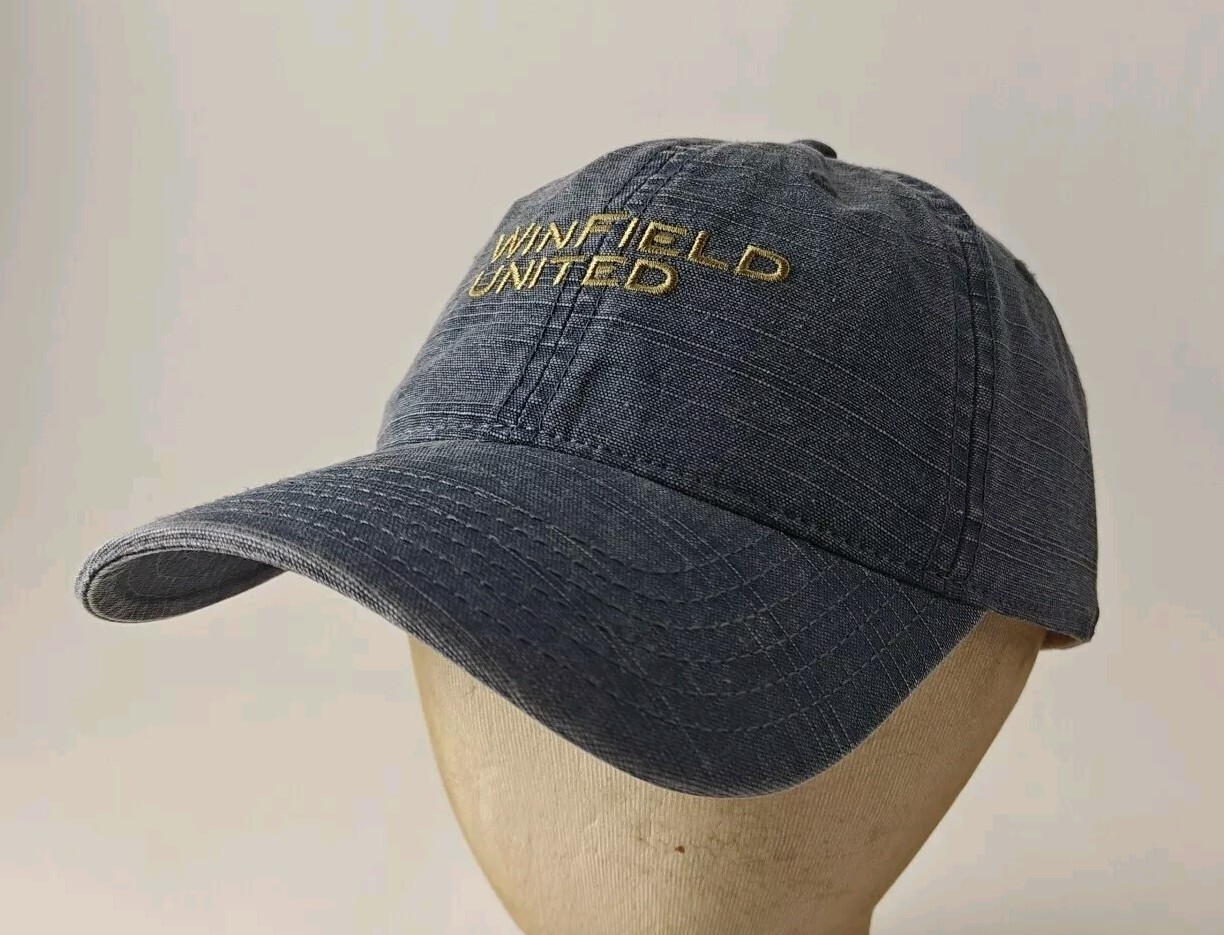 WinField United Denim Rip Stop Strapback Hat One Size New Farmer Promo Cap