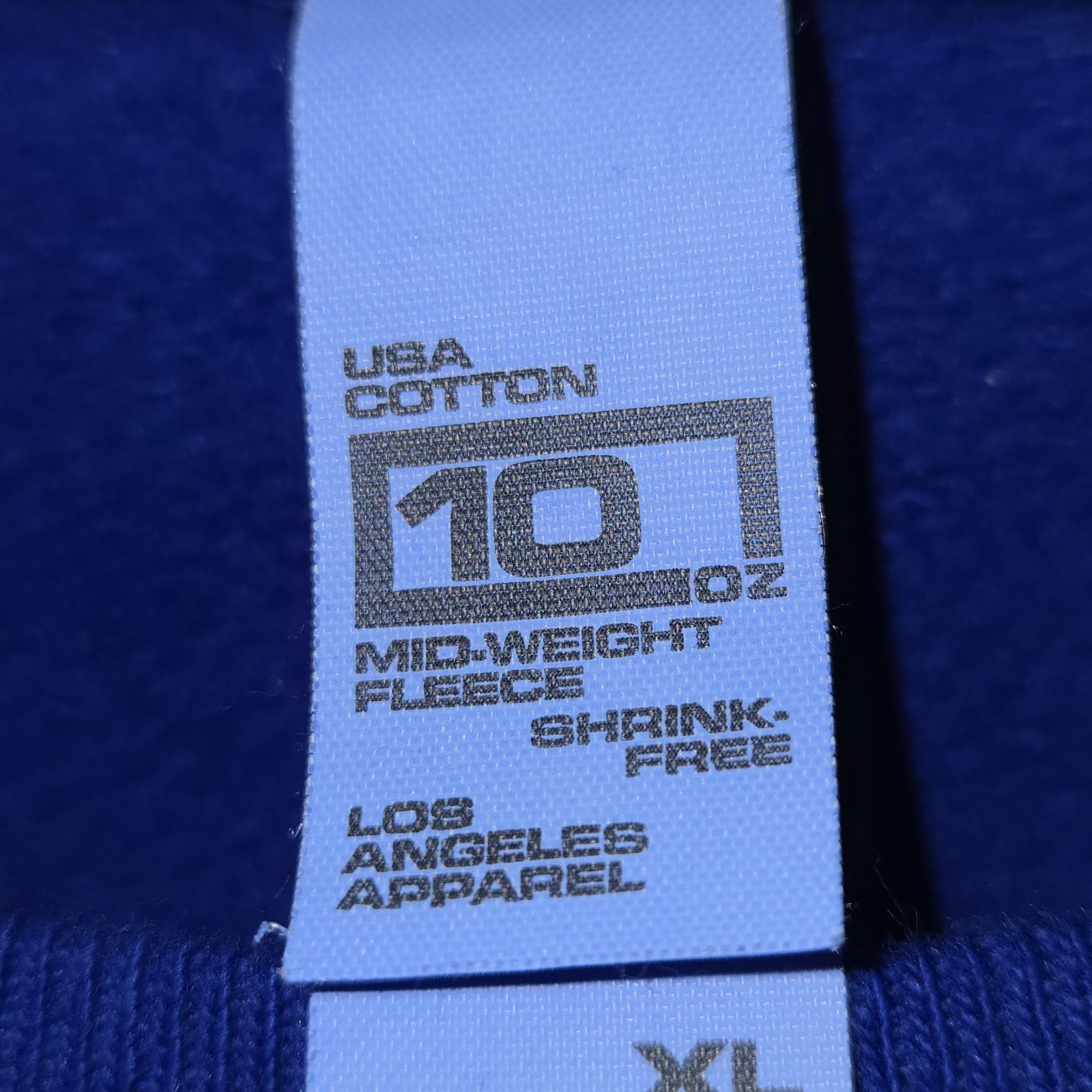 Los Angeles Apparel Blue Fleece 10oz Blank Crewneck Sweatshirt USA Made Mens XL