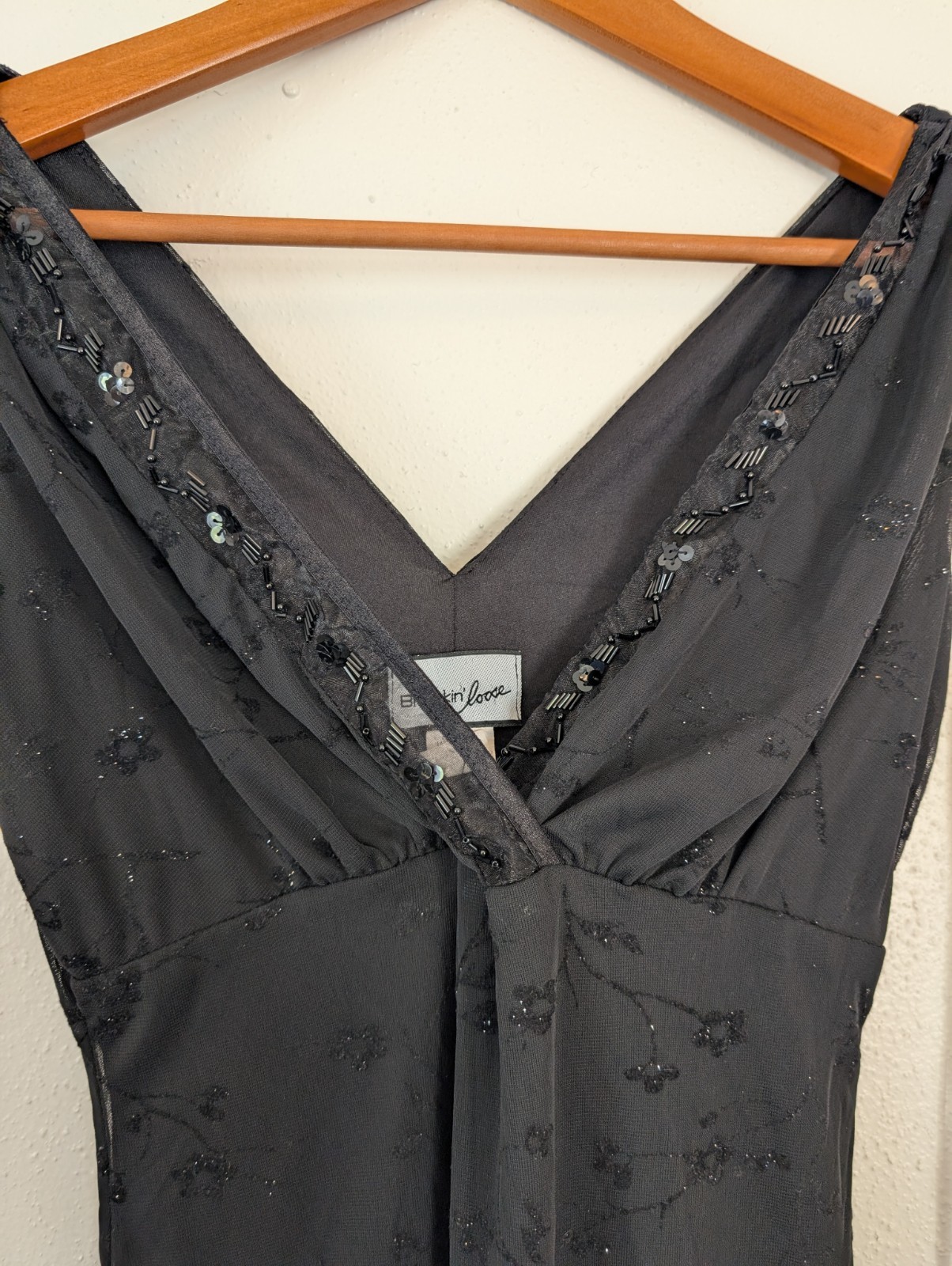 Breakin Loose Womens Y2K Whimsigoth Glitter Babydoll Dress Size 6 Grunge Glam