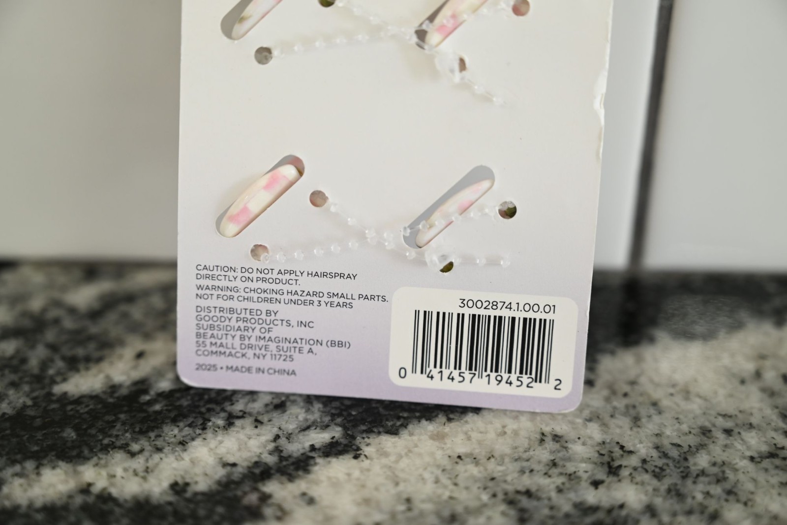 NEW Goody x MacKenzie Childs Mini Claw Clip Pink 4 Ct Whimsical Check