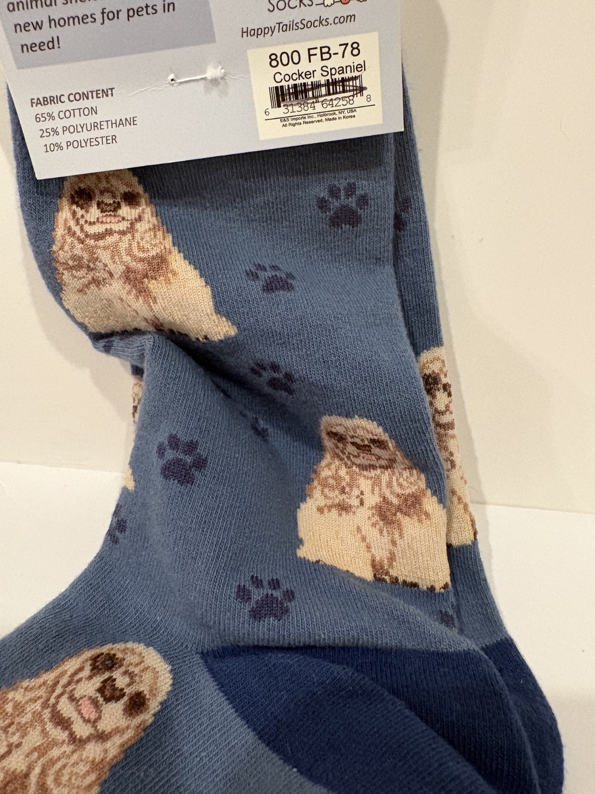 Happy Tails Cocker Spaniel Socks One Size Fit Most