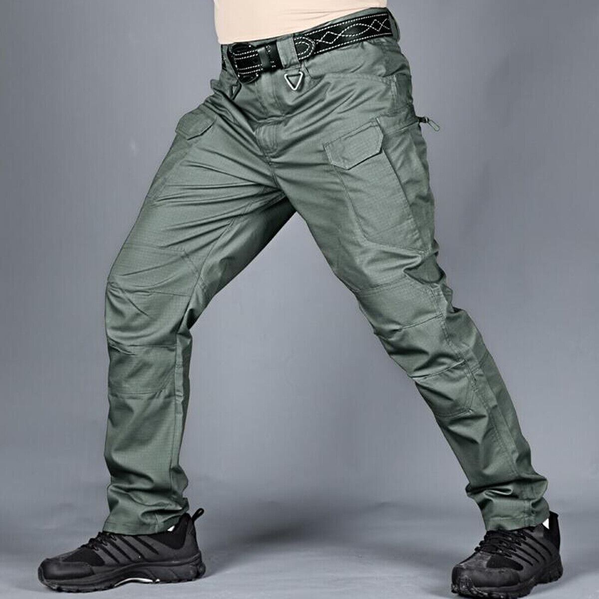 Cargo Trousers Mens Tactical Waterproof Hiking Military Combat Outdoor Pants US