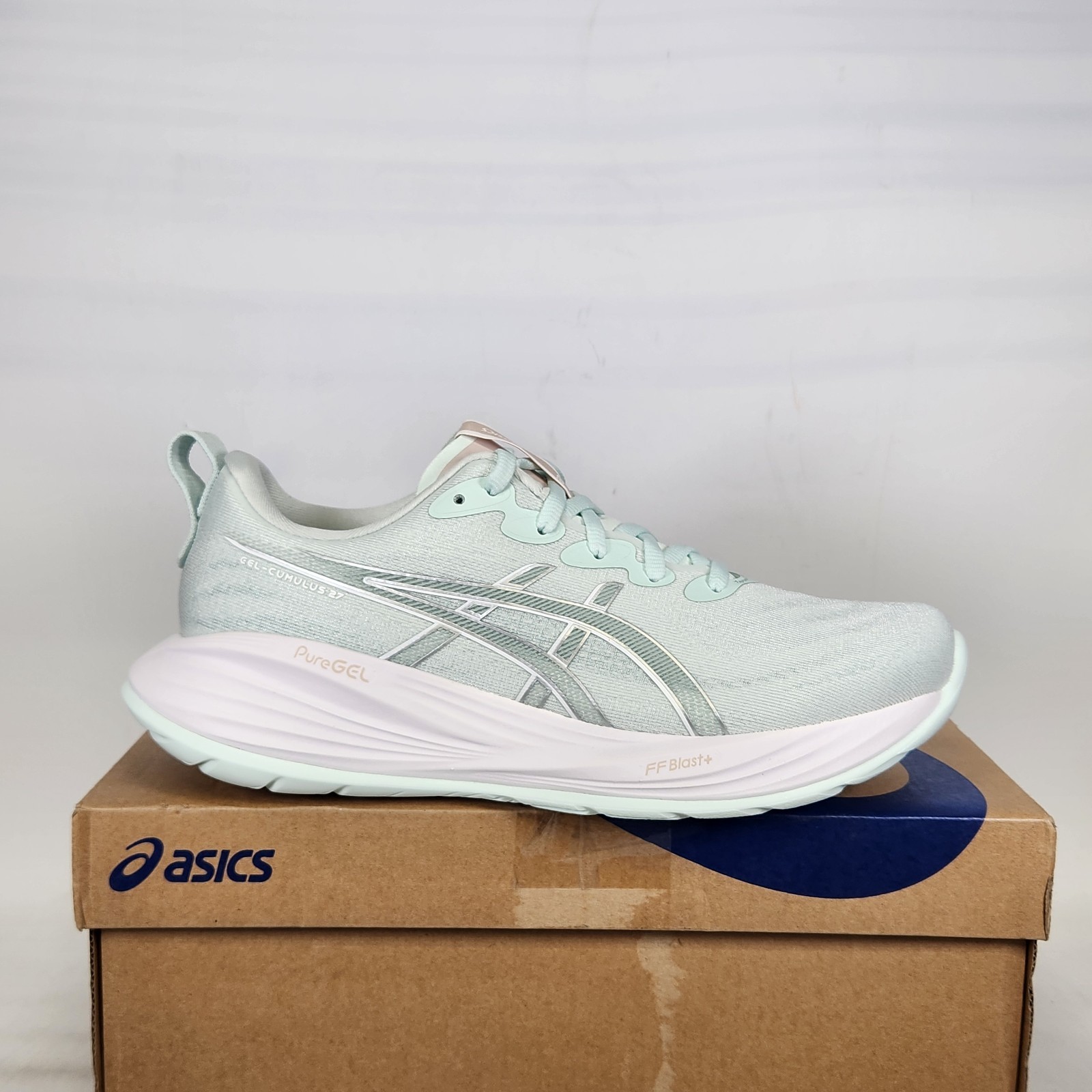 Size 8.5 – ASICS Gel-Cumulus 27 – Pure Aqua / White – Womens