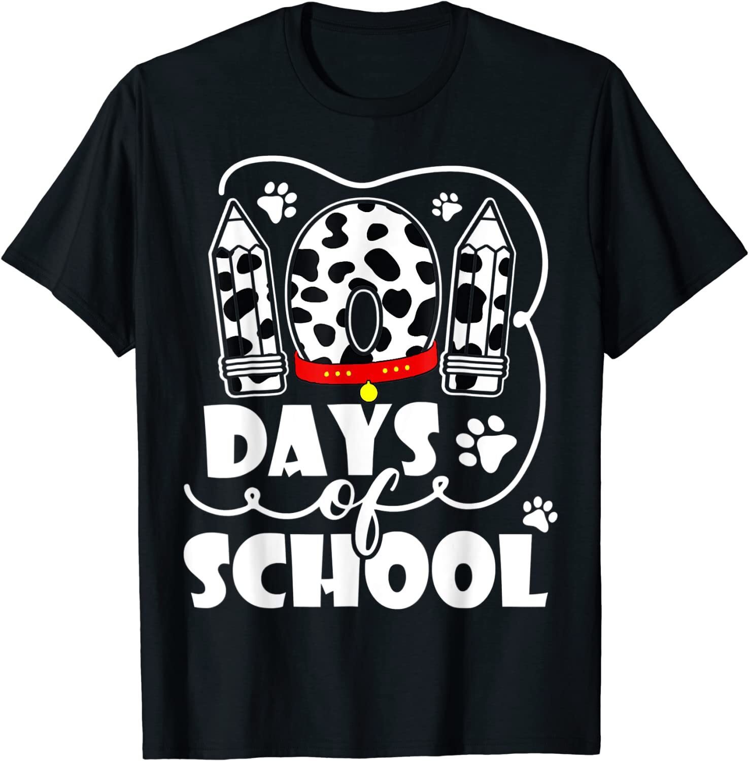101 Days Of School Dalmatian Dog 100 Days Smarter Unisex T-Shirt