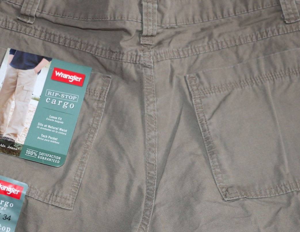 Wrangler Men’s Rip-Stop Cargo Pant Relaxed Fit 100% Cotton