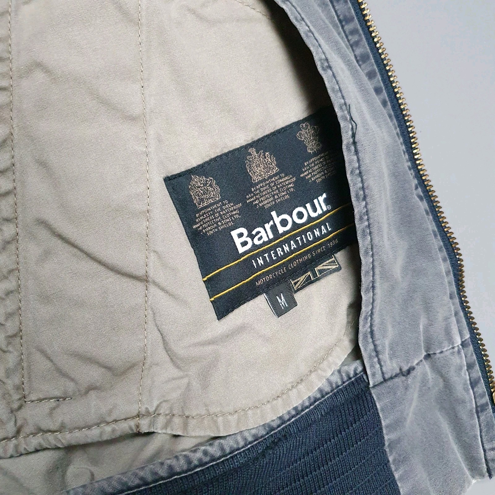 Barbour International Bute Cotton Bomber Jacket Men’s Medium Merchant Washed