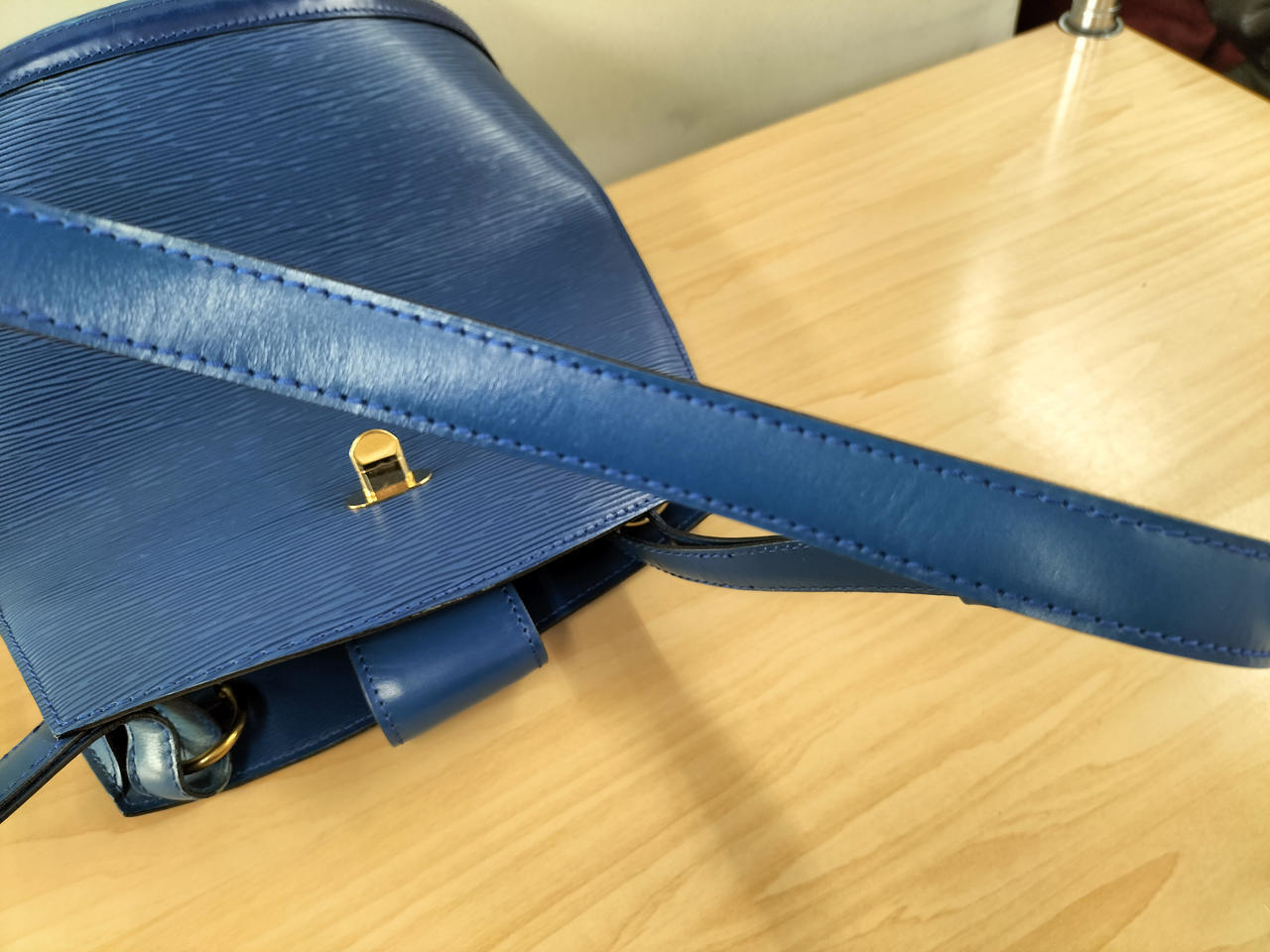 Louis Vuitton Cluny Shoulder Bag Blue 10.6 inch