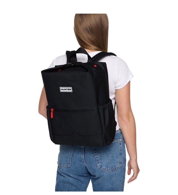 Hunter Top Clip Backpack – Water-Resistant Sleek and Functional Black