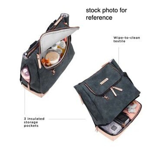Petunia pickle bottom Pivot Pack indigo blush diaper bag backpack leather vegan