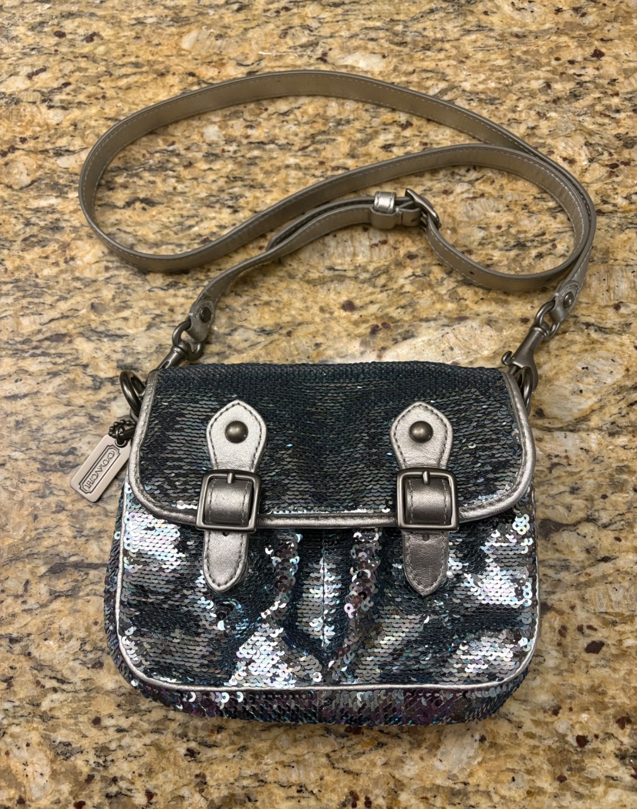 Coach Poppy Sequin limited edition Crossbody Purse Bag