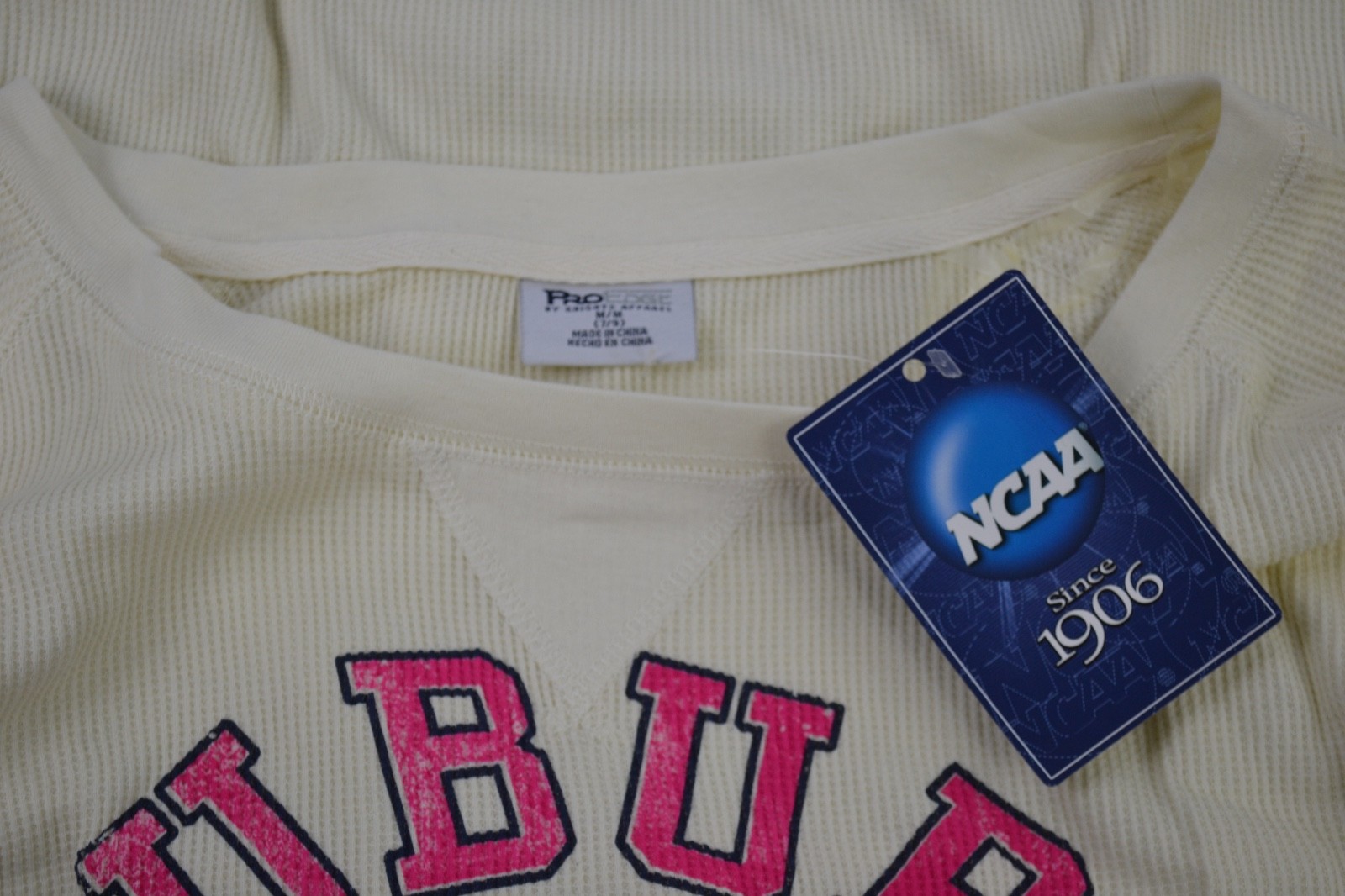 University of Auburn Tigers Women’s Thermal Pullover – Cream – Med 7/9 (AUB-05)