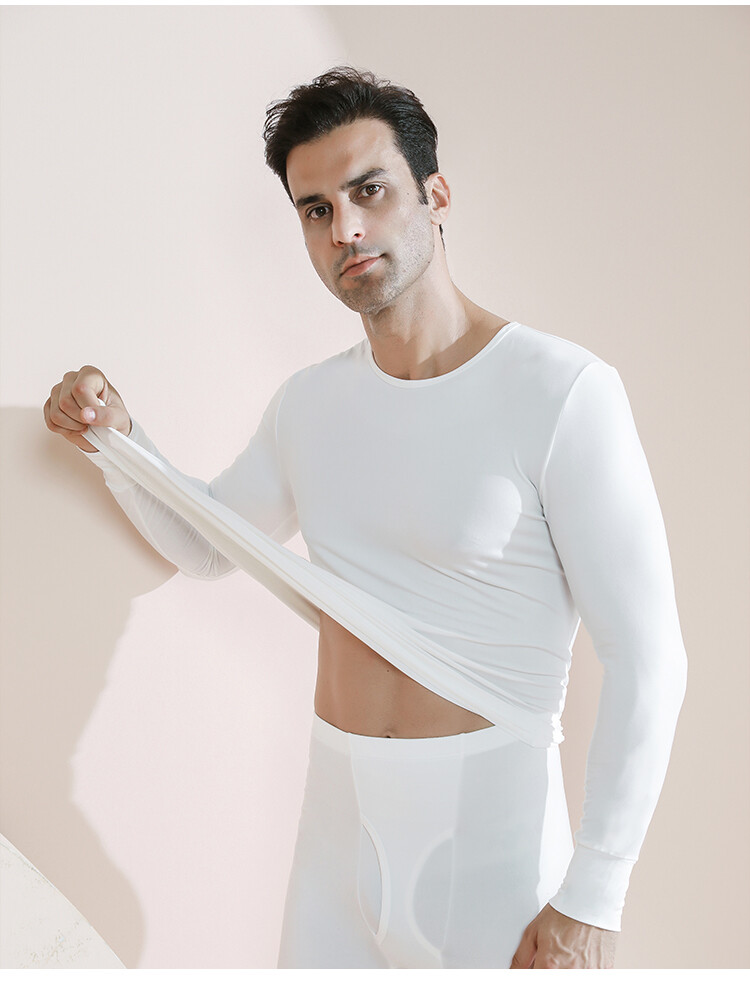 Men Thermal Microfiber Fleece Winter Lined Long Johns Warm Underwear Shirt Pants