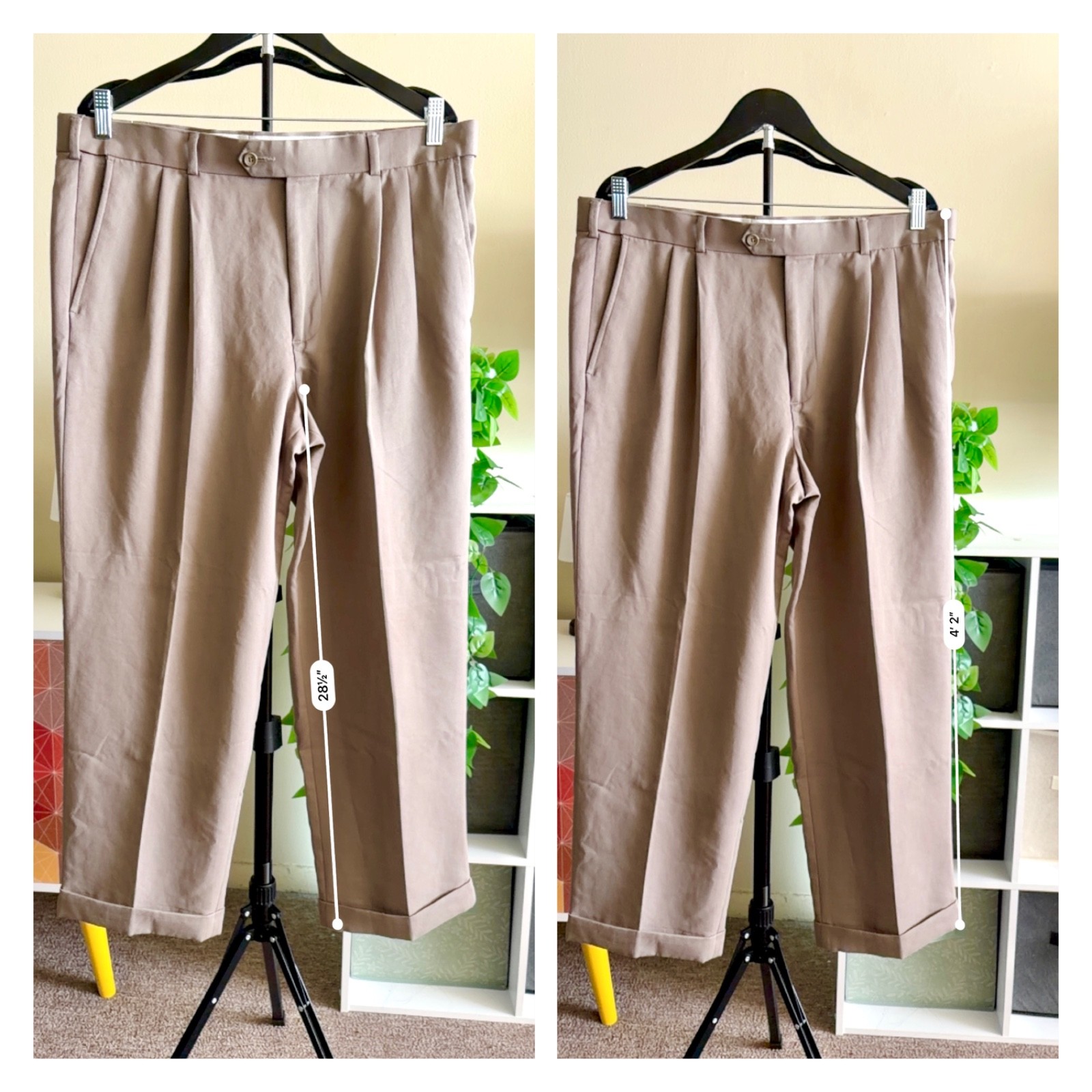 EUC GEORGE Regular Men’s 36×29 Pants Dress Pants Khaki Walnut 34 in Relaxed