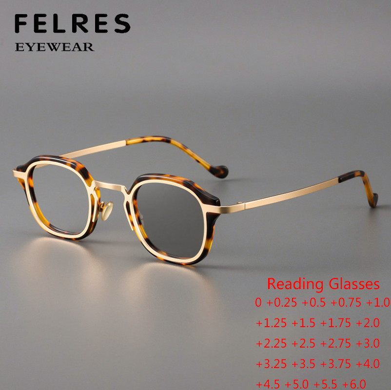 Men Metal Square Photochromic Reading Glasses Full Frame Business Sunglasses New