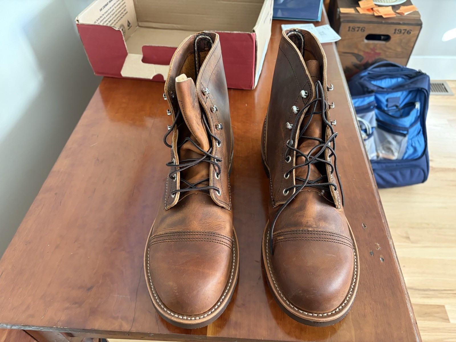 Red Wing Shoes Iron Ranger Heritage 8085 Men’s Copper Rough Tough Size 11