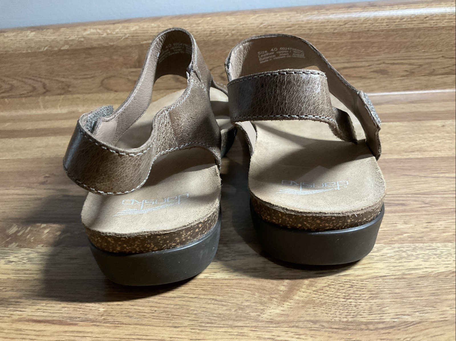 VGC Dansko Reece Slingback Burnished Stone Brown Leather Sz 40 Women’s 8.5-9