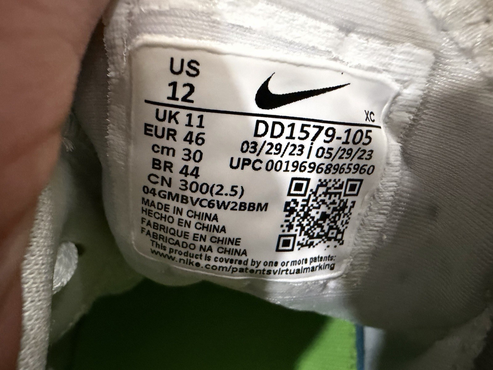 NikeCourt Zoom Vapor Cage 4 Rafa ‘White Action Green’ Men’s Size 12