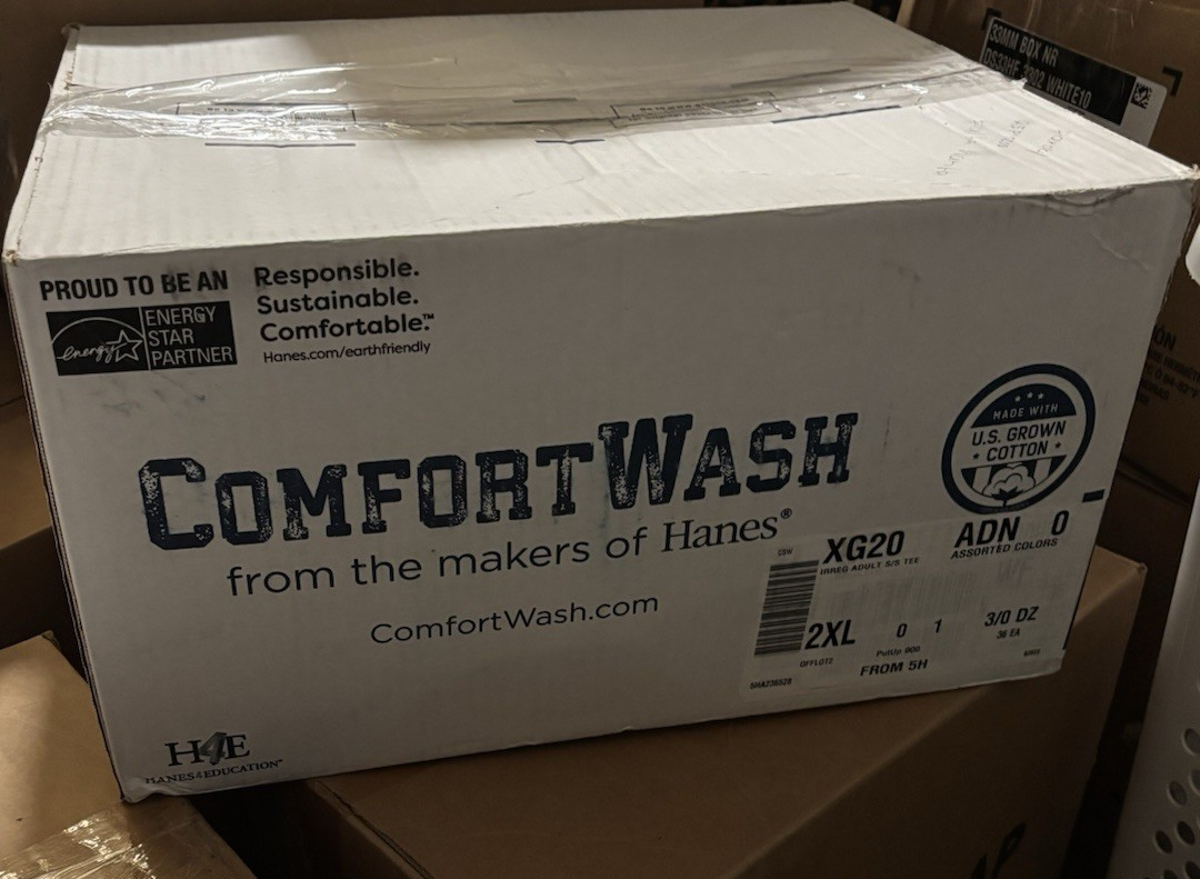ComfortWash by Hanes T-Shirts – 100% Cotton (XS, S, M, L, 2XL, Assorted Colors)