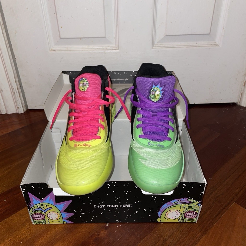 PUMA MB.02 M.E.L.O. Rick and Morty Multicolor Mid Top Shoes New w/ Box