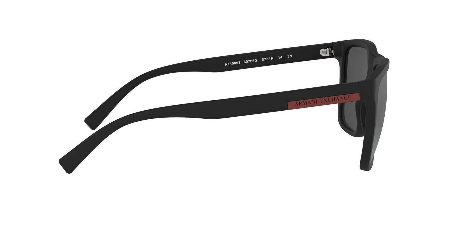 A|X Armani Exchange Men’s AX4080S 80786G Matte Black/Light Grey Mirror lenses