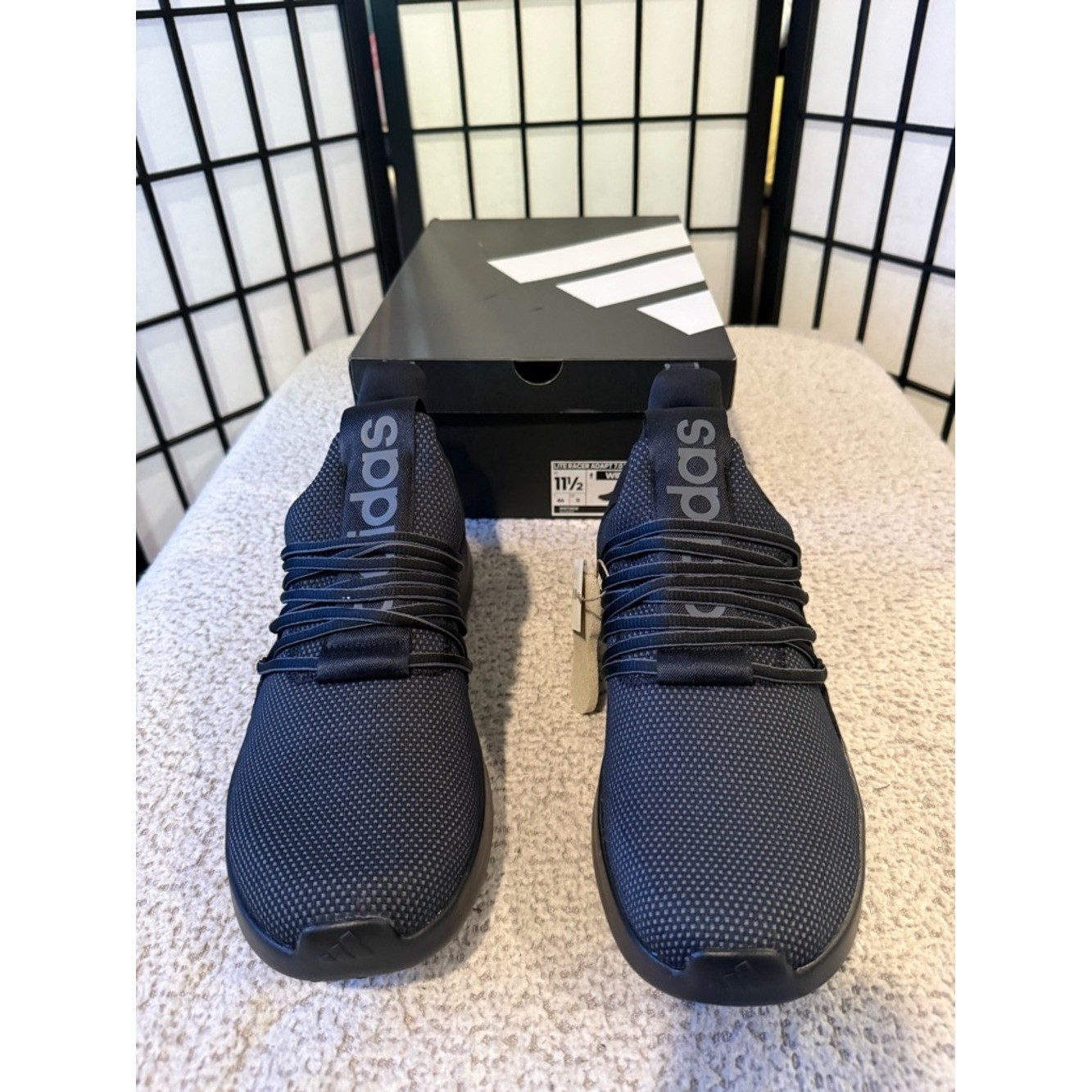 Adidas Lite Racer Adapt 7.0 Wide Black Men’s 11.5 Slip On Sneakers NEW