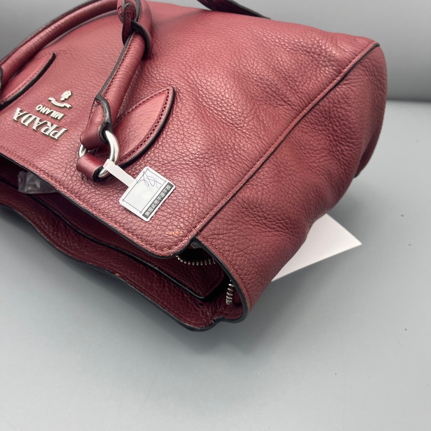 Prada Pre-Owned Authentic Tote Burgundy 28*22*11cm Free Tracked Shipping