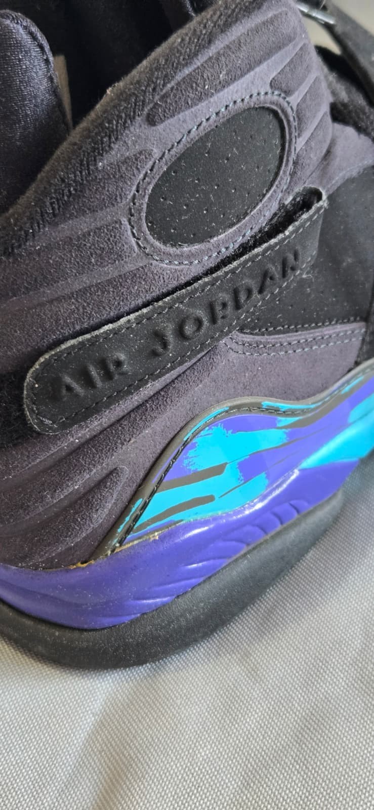 Air Jordan 8 Retro Black Bright Concord Aquatone Men’s US 9.5 UK 8.5 305381-041