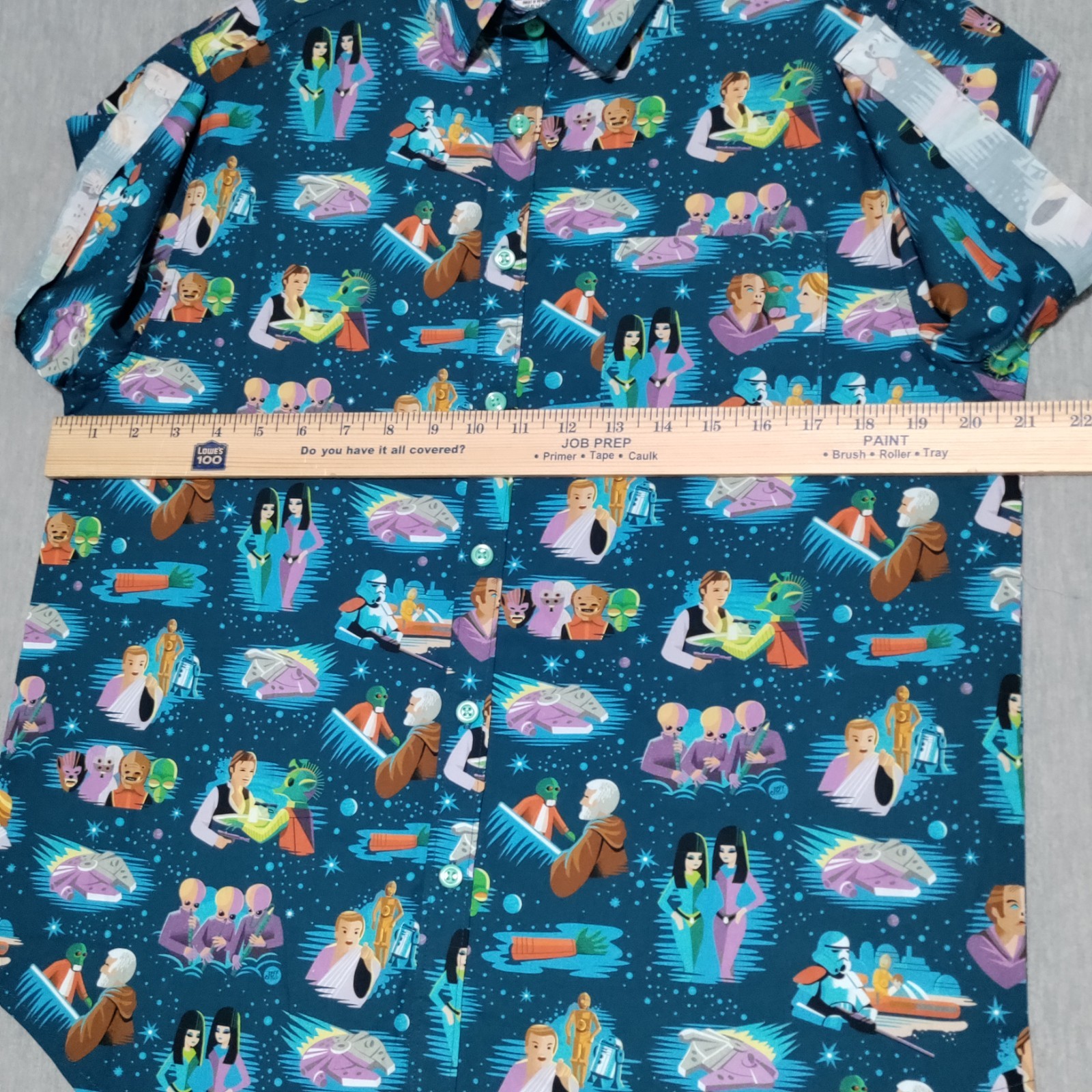Disney Parks Star Wars Cantina Tiki Camp Shirt Jeff Granito Mens Small NWOT
