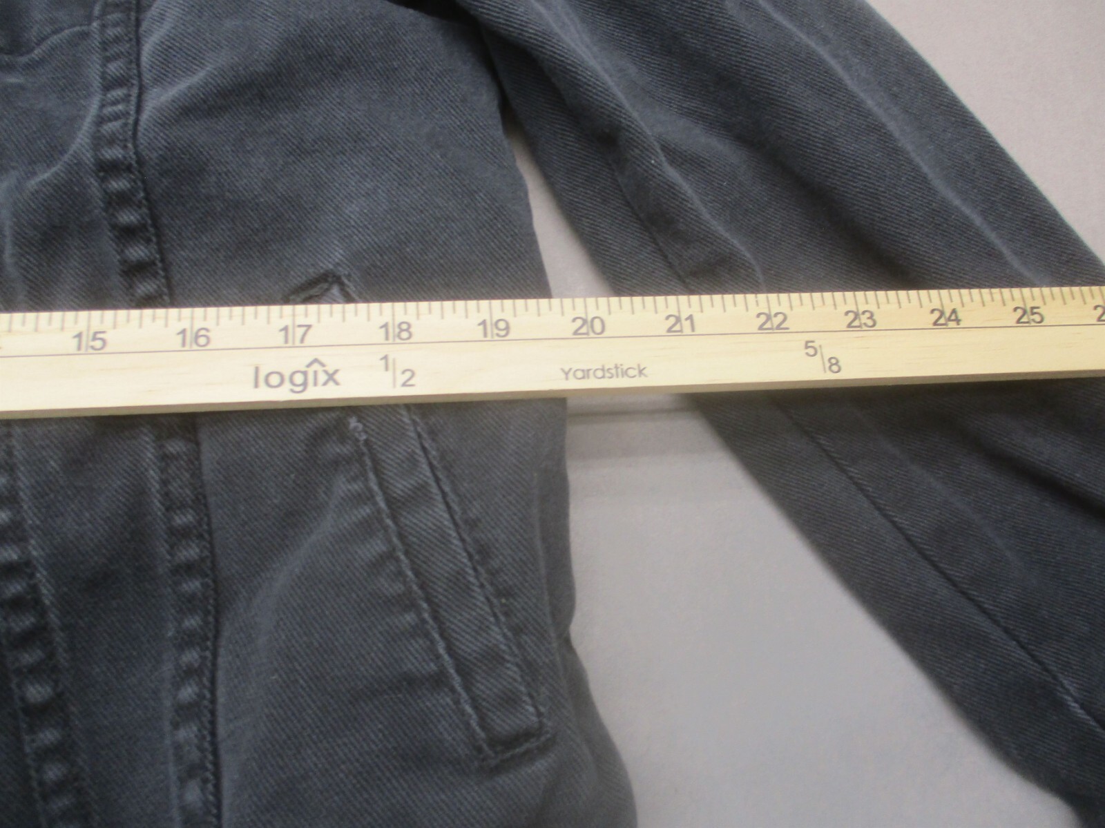 PACSUN Size M Womens 100% Cotton Pocket Lace Up Back Button Up Denim Jacket 020