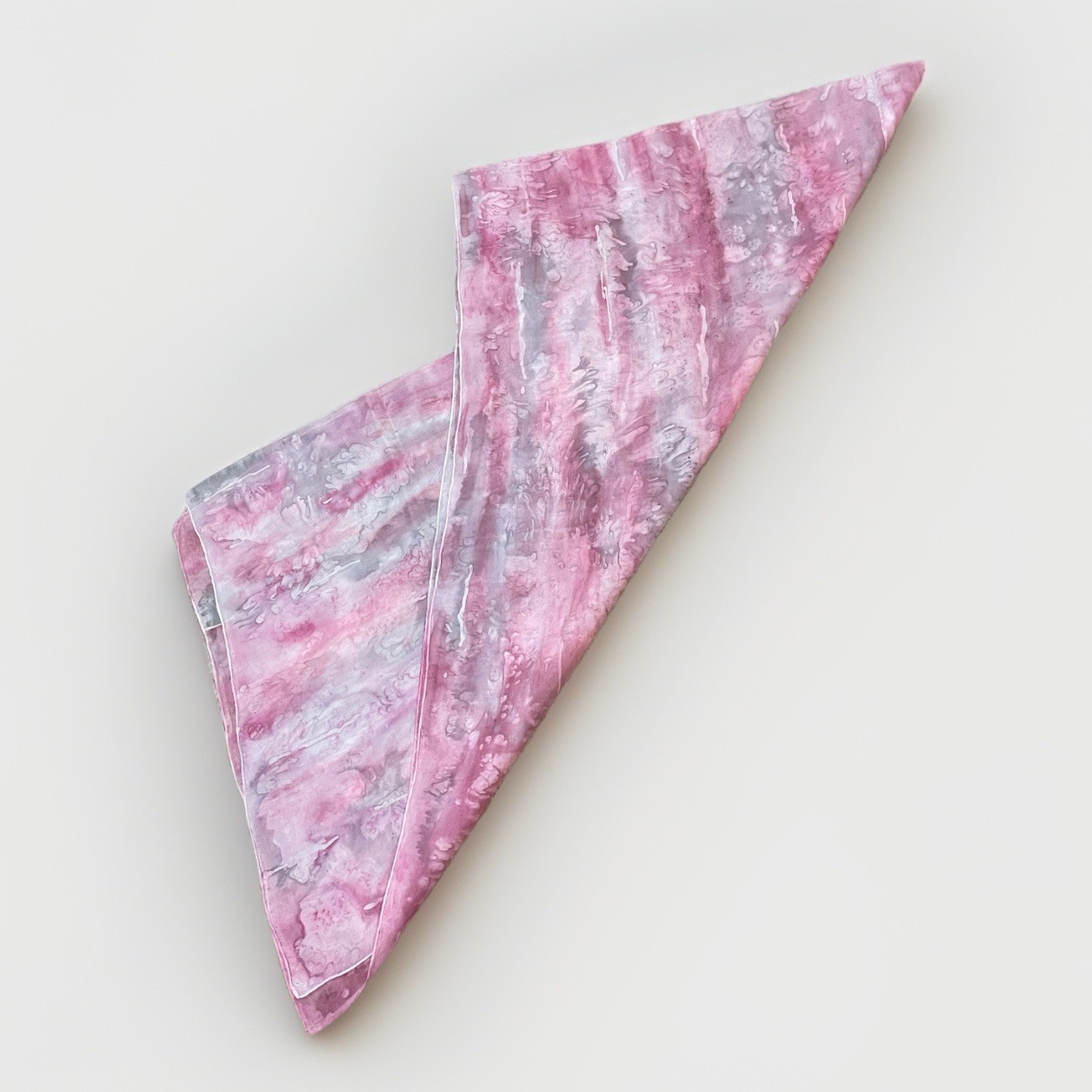 Scarf Organza Pink Gray White Long 16 X 56”
