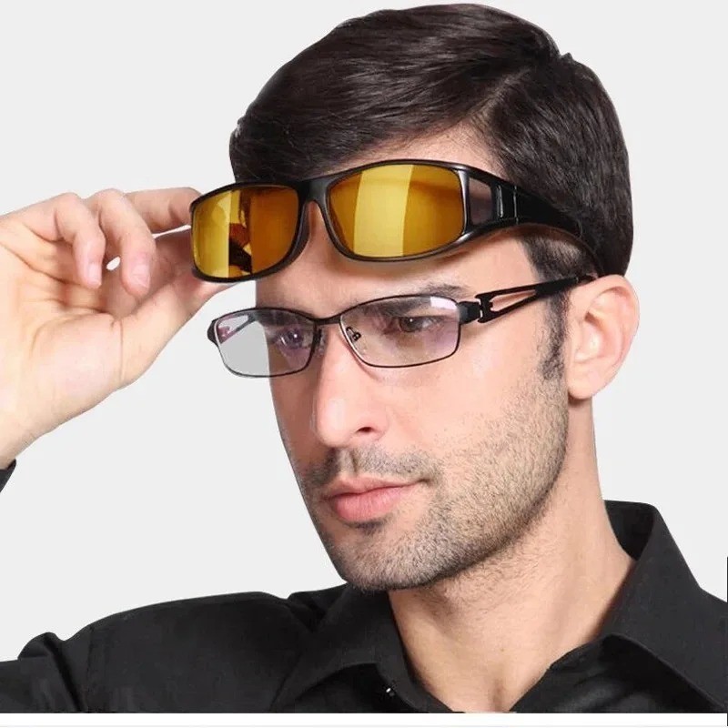 Night Driving Glasses HD Anti Glare Vision Polarized Yellow Lens Tinted Unisex