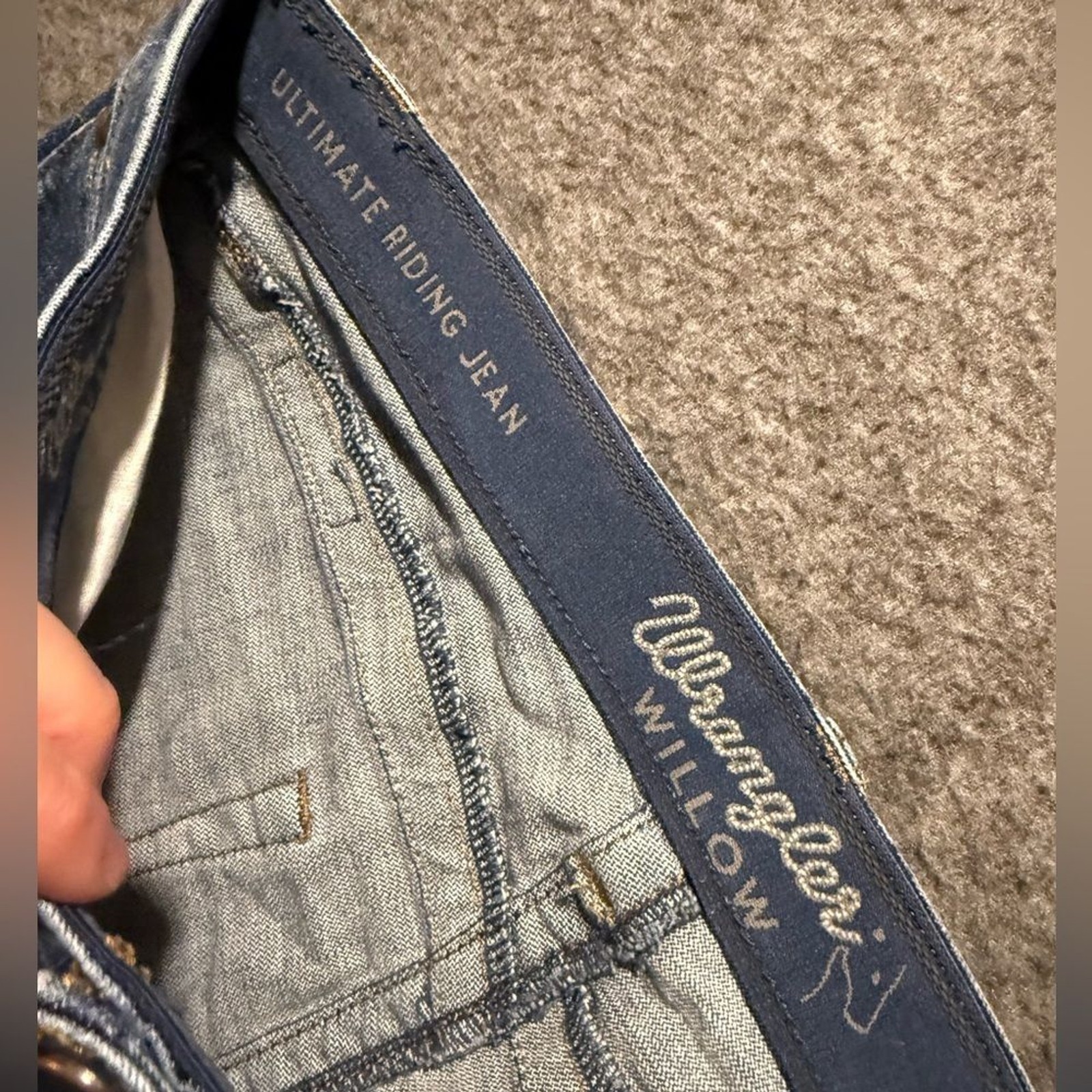 Wrangler Willow Ultimate Riding Jean women 7×34 (fit 30×32.5) blue Mid Rise