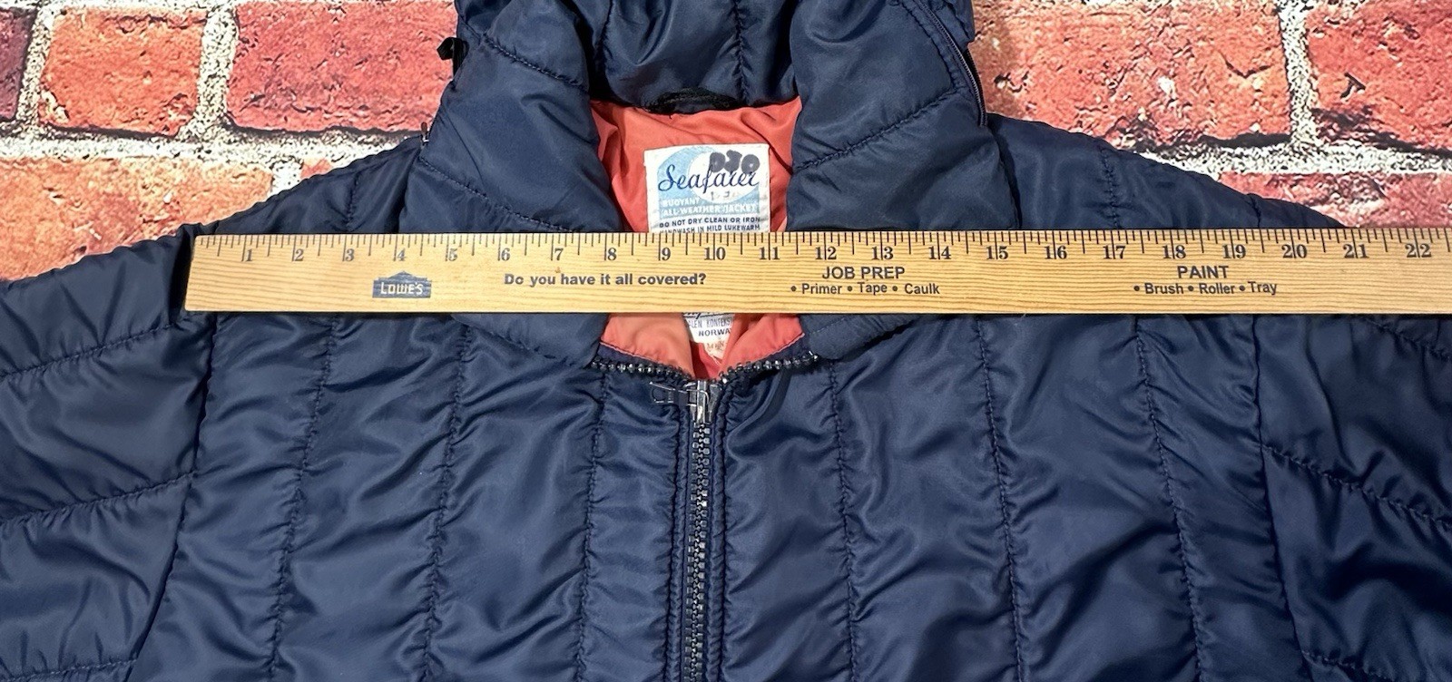 HELLY HANSEN SAILING JACKET SIZE LARGE 1960s 1970s SEAFARER NAVY VINTAGE COAT