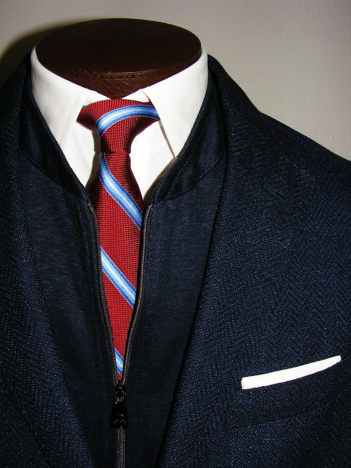 MEN 44R TAILORED SLIM FIT CORNELIANI ID ITALY IDENTITY ZIP BIB SPORTCOAT JACKET