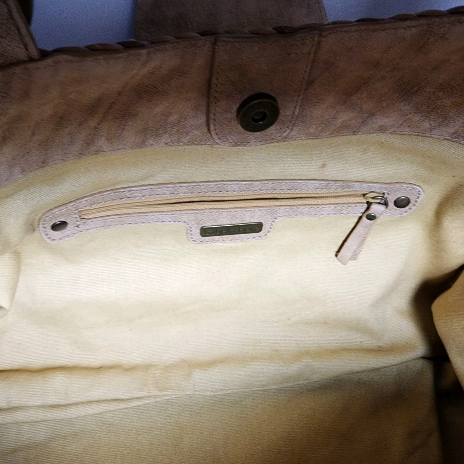 ISABELLA FIORE KISSES AND HUGS EMBROIDERED X’S AND O’S LARGE LEATHER HANDBAG$739