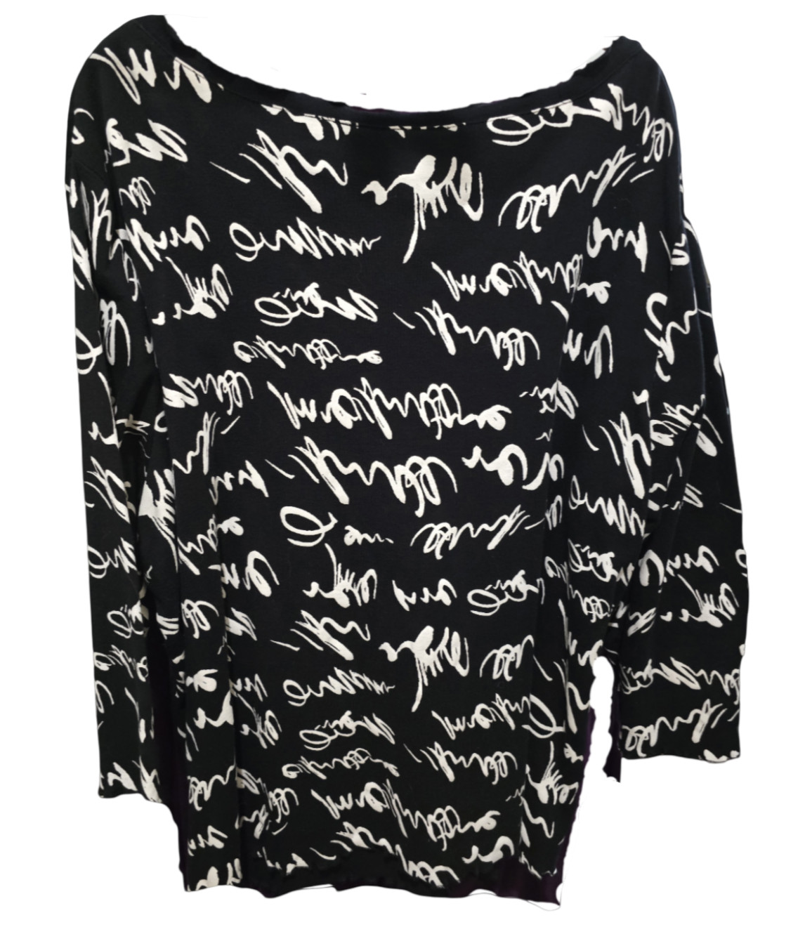 Requirements Pullover T Top Size 2X 3/4 Sleeves Bling Floral Design Front EUC