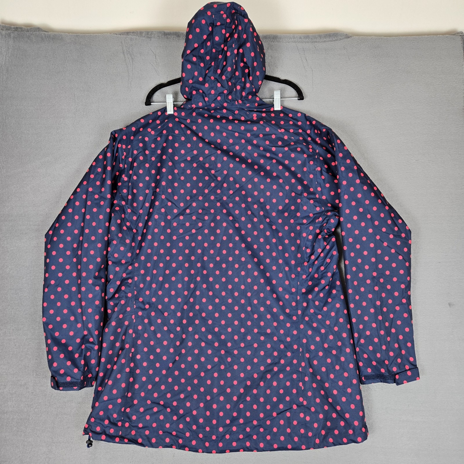 Helly Hansen Jacket Womens XL Bellevue Waterproof Navy Polka Dot Windbreaker NWT