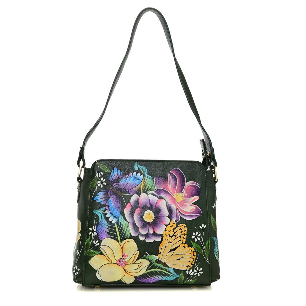 Anuschka Hand-Painted Leather Adjustable Shoulder Bag