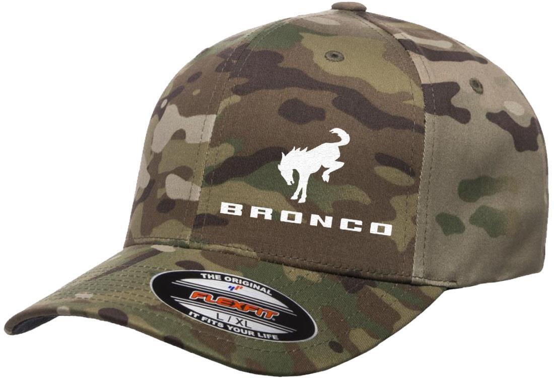 Ford Bronco New Logo Style Side Panel Embroidered Flexfit 6277 Fitted Hat Cap