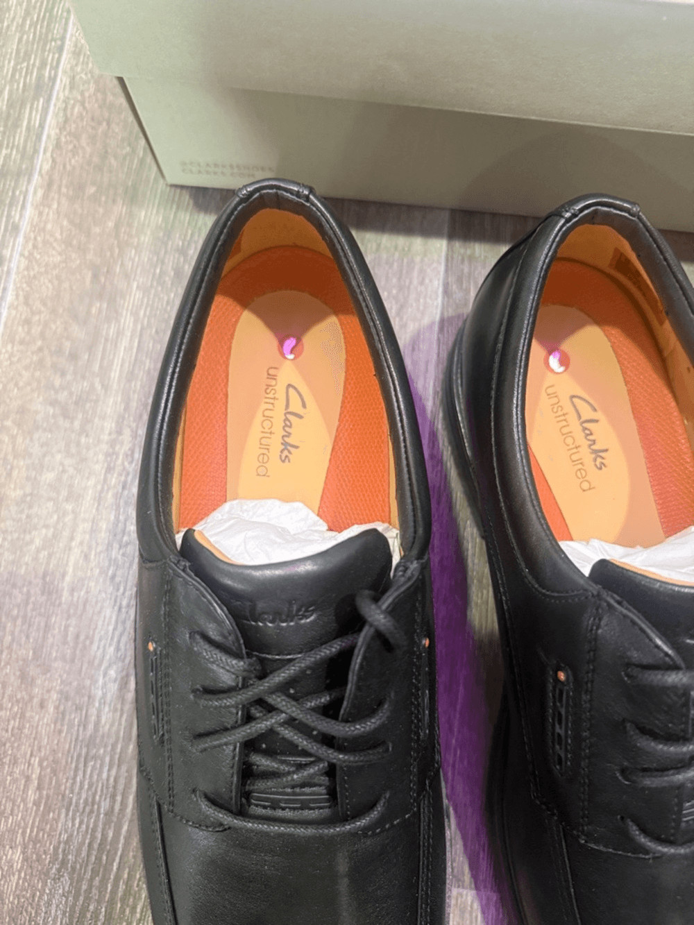 Clarks Un Kendric Way black leather dress shoe sz 13